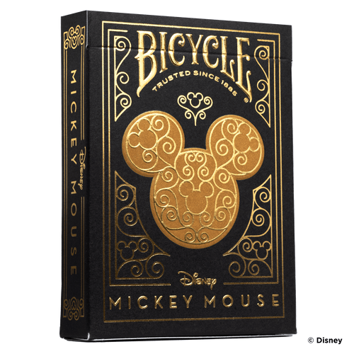 Playing Cards- Bicycle - Disney - Black & Gold Mickey (Limited Ed.)