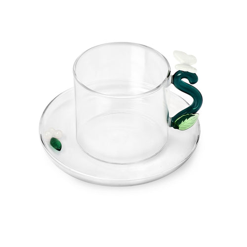 teacup w/ saucer butterfly
