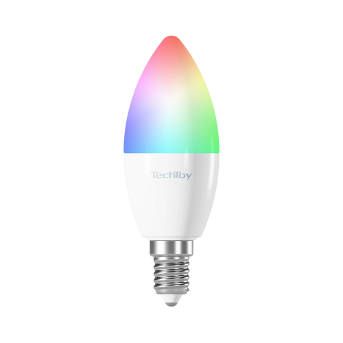 TECHTOY Smart Bulb RGB 6W E14 Zigbee - Wireless Control, Color Changing, Dimmable