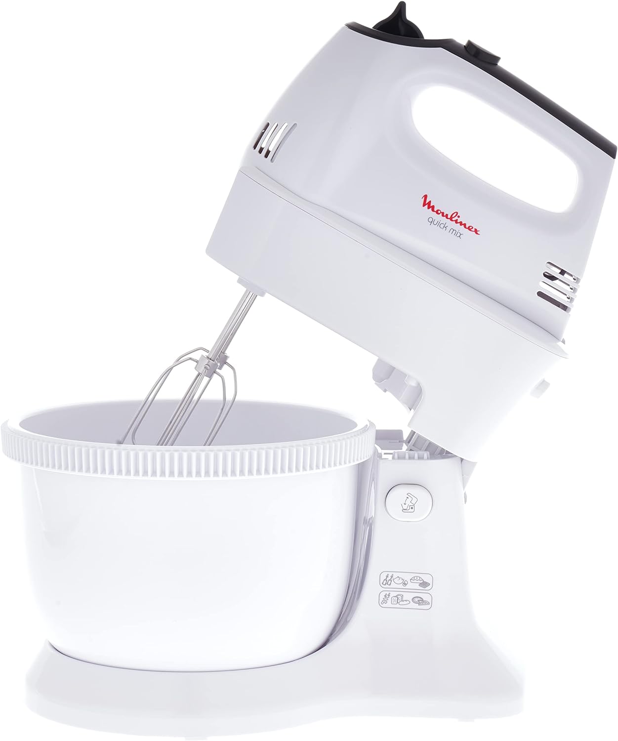 Moulinex Quick Mix Hand Mixer With Plastic Stand Bowl 300 Watts Whit Fnac KSA