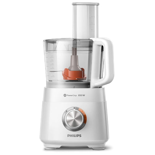 Philips Viva Collection Food Processor, 850W, 1.5L,White 30 functions, 2-in-1 disc, Citrus press & mill