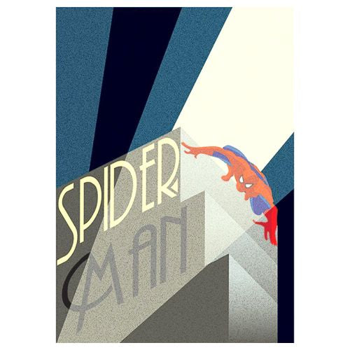 Marvel Deco Spider-Man Building Art Print, Art Print, Pyramid Art Print