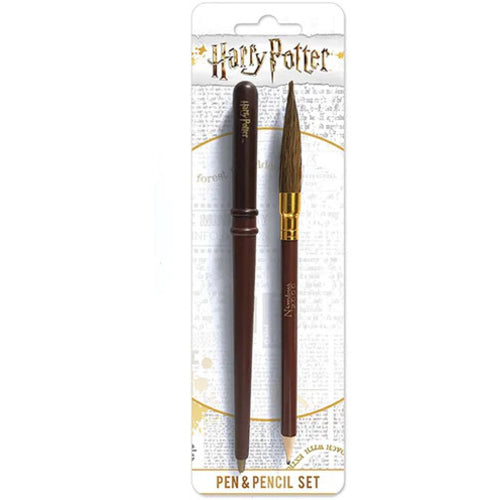 Pyramid Harry Potter Wand & Broom Pen and Pencil Set