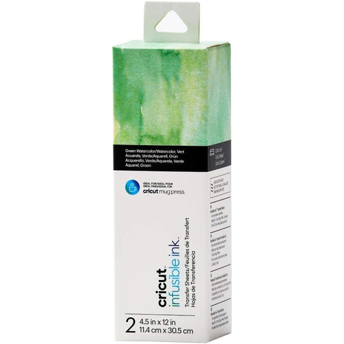 Cricut Infusible Ink Transfer Sheets 2-pack (Green Watercolor) - ideal size for MugPress