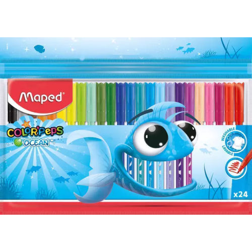 Maped Color Peps FeltTip Ocean 24 Color Set
