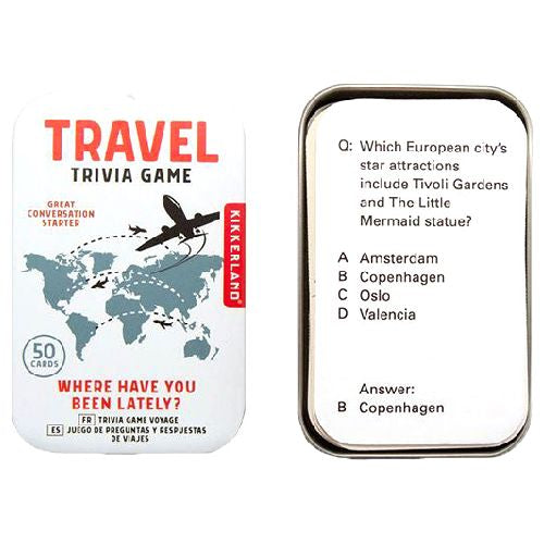 travel trivia game kikkerland