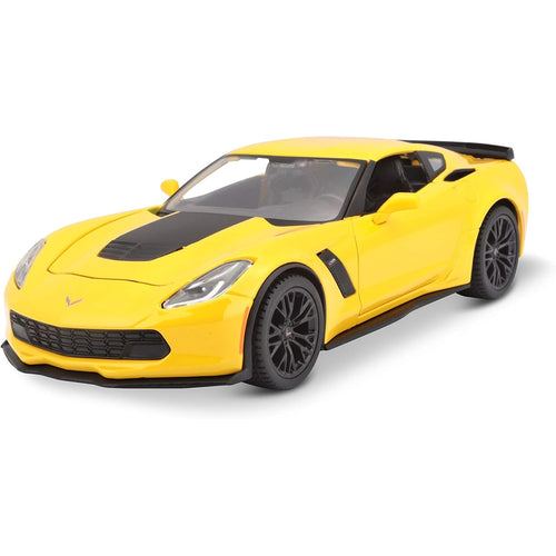 نموذج معدني لسيارة مايستو كورفيت Z06 2015 1:24 بلون أصفر
