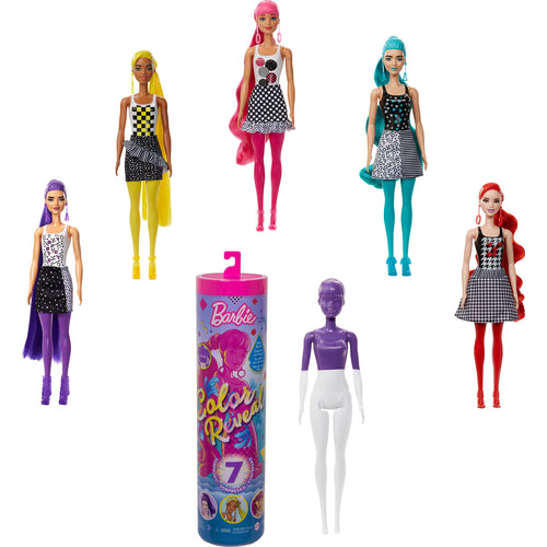 Barbie Color Reveal Barbie Asst Monochrome Series Dolls Playset