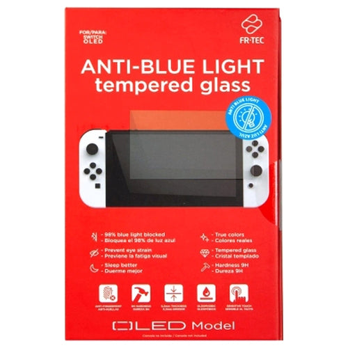 FR-TECH, Switch OLED, Anti Blue Light, Tempered Glass, Screen Protector