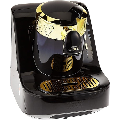 Arzum Okka Turkish Coffee Machine OK008 - Elegant Black & Gold Design for Authentic Turkish Coffee Experience