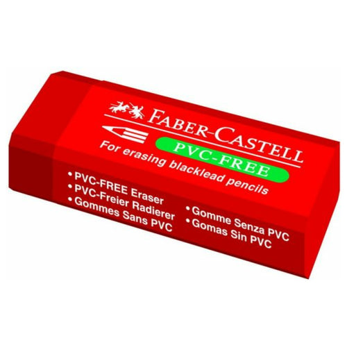 Faber Castell Eraser PVC Free Paper Sleeve - Red B20