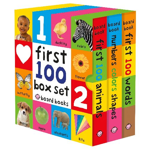 First 100 Board Book Box Set, Picture Books For Children, Children's Animals Books, Picture Books, Priddy Books Us Picture Books