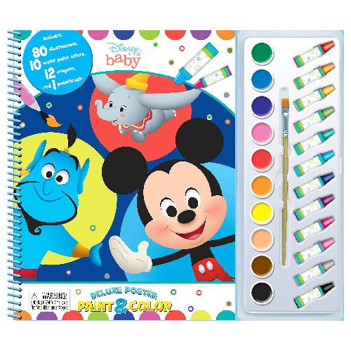Phidal, Disney Baby Deluxe Poster Paint & Color, Age 3-5 Picture Books, Picture Books, Phidal Picture Books