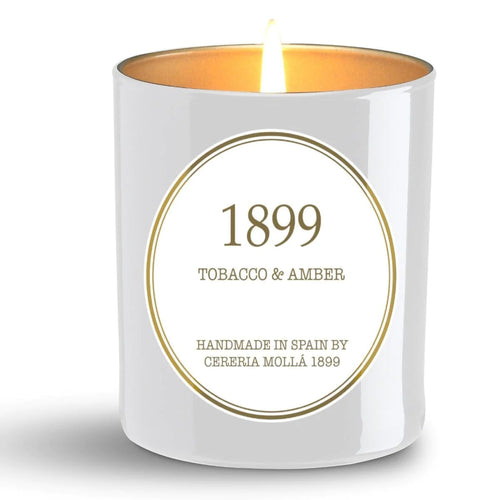 Premium Vegetable Wax Candle in Glass 230gr. Tobacco & Amber