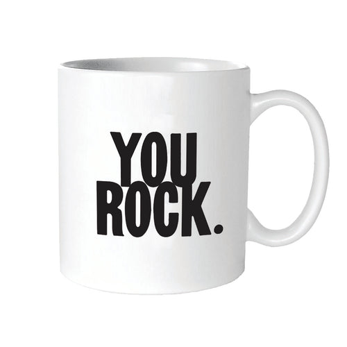 مج قابل للاقتباس مطبوع عليه عبارة "You Rock"