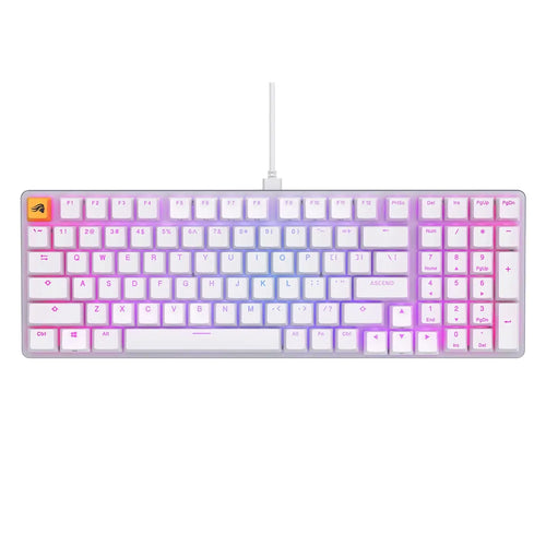 Glorious GMMK2 96% Full Size Prebuilt Arabic Keyboard White