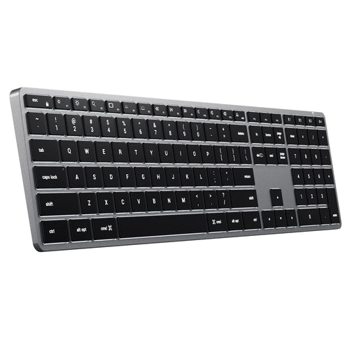 ساتيشي - لوحة مفاتيح بلوتوث X3 رفيعة للغاية بإضاءة خلفية - لون رمادي فلكي