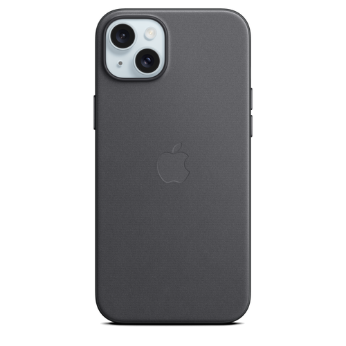 حافظة iPhone 15 Plus محبوكة مع ماغسيف - أسود