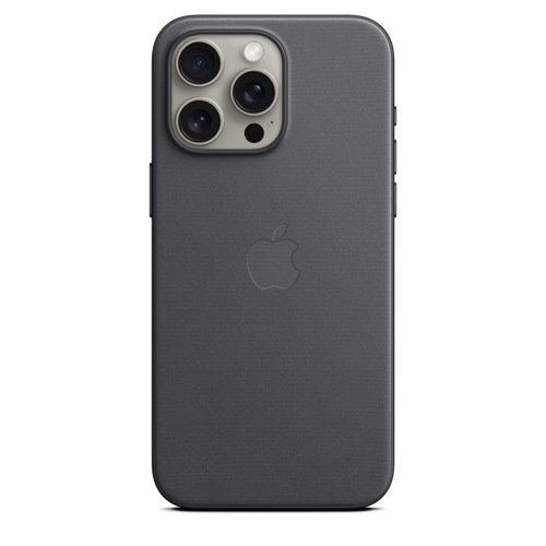 حافظة iPhone 15 Pro Max محبوكة مع ماغسيف - أسود