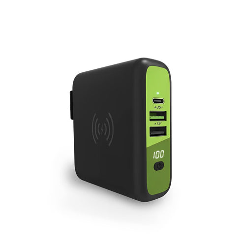 GOUI Wireless Powerbank With Wall Charger (Black, 8000mAh)