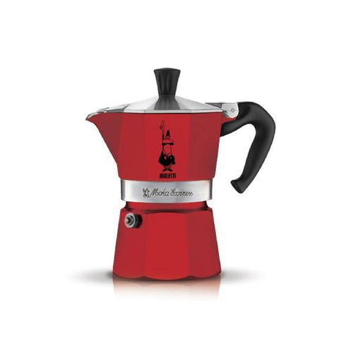 Bialetti Moka Espresso Maker 3 Cups Red