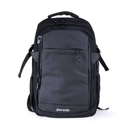 Porodo Lifestyle Waterproof PU Backpack + USB-A Port