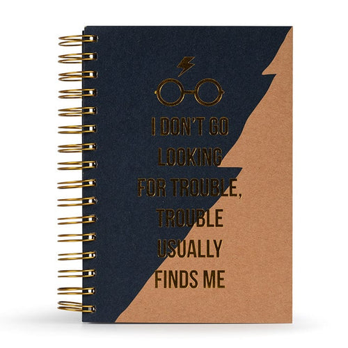 HARRY POTTER - TROUBLE USUALLY FINDS ME (A5 WIRO NOTEBOOK)