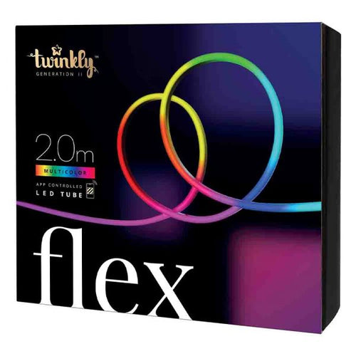 تقنية TWINKLY - إضاءة متعددة الألوان RGB مرنة - بدء التشغيل - بلوتوث + واي فاي - الجيل الثاني - IP20 - أبيض