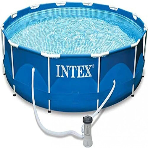 Intex Metal Frame Pool Set , W/220-240V Filter Pump, Dvd, Ages 6+